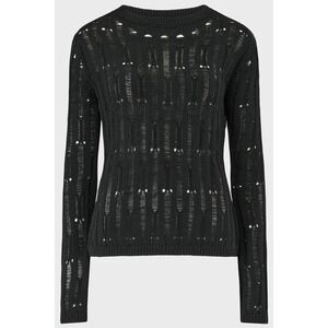 Killstar Webelia knit black long sleeve sweater Large